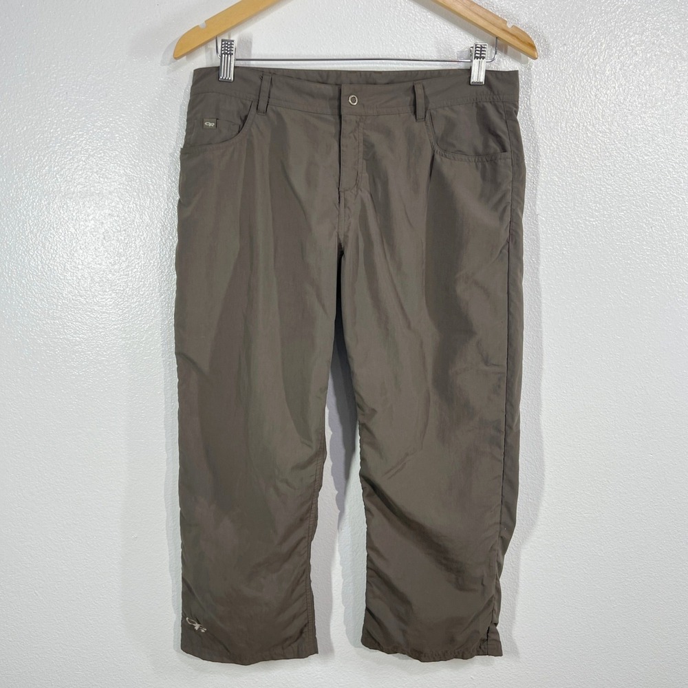 Outdoor Research Women Size 8 Capris Pants Brown Nylon‎ Hiking Outdoor Research